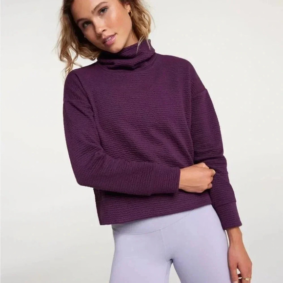 New CALIA Women's Lunar Jacquard Funnel Neck
Size XS Retail $75 velvet plum - Picture 1 of 7